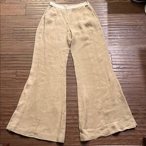 La Ligne Lizzie Wide Leg Trousers Pants in Khaki Size 2